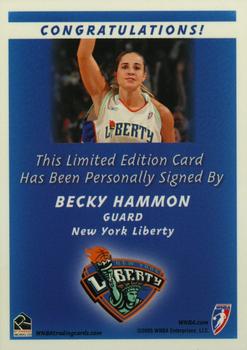 2005 Rittenhouse WNBA - Autographs #NNO Becky Hammon Back