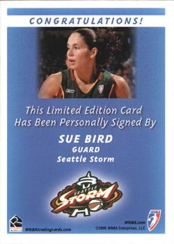 2005 Rittenhouse WNBA - Autographs #NNO Sue Bird Back