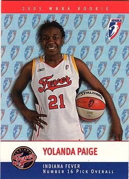 2005 Rittenhouse WNBA - Rookies #RC15 Yolanda Paige Front