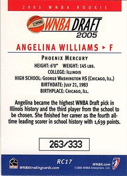 2005 Rittenhouse WNBA - Rookies #RC17 Angelina Williams Back