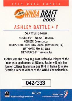 2005 Rittenhouse WNBA - Rookies #RC20 Ashley Battle Back