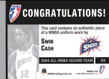 2005 Rittenhouse WNBA - Jersey Relics #R8 Swin Cash Back