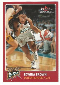 2001 Fleer Tradition WNBA #9 Edwina Brown Front