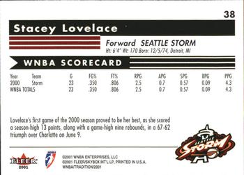 2001 Fleer Tradition WNBA #38 Stacey Lovelace Back