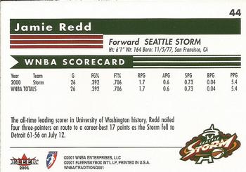 2001 Fleer Tradition WNBA #44 Jamie Redd Back