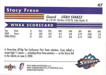 2001 Fleer Tradition WNBA #47 Stacy Frese Back