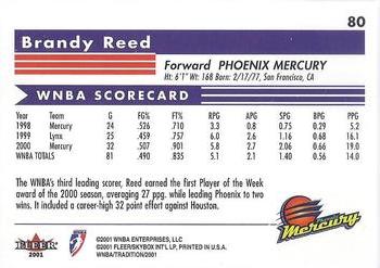 2001 Fleer Tradition WNBA #80 Brandy Reed Back