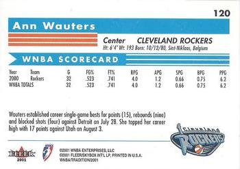 2001 Fleer Tradition WNBA #120 Ann Wauters Back
