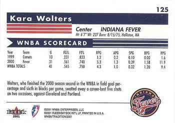 2001 Fleer Tradition WNBA #125 Kara Wolters Back