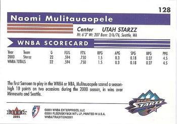 2001 Fleer Tradition WNBA #128 Naomi Mulitauaopele Back