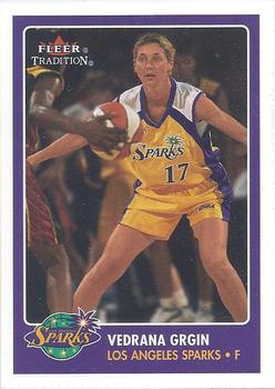 2001 Fleer Tradition WNBA #147 Vedrana Grgin Front