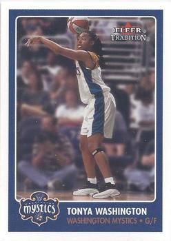 2001 Fleer Tradition WNBA #161 Tonya Washington Front