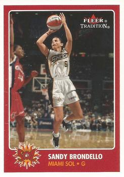 2001 Fleer Tradition WNBA #165 Sandy Brondello Front