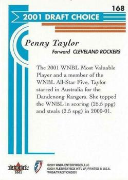 2001 Fleer Tradition WNBA #168 Penny Taylor Back