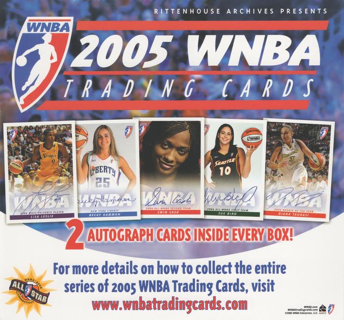 2005 Rittenhouse WNBA - 6-Card Panels #NNO Nykesha Sales / Diana Taurasi / Tamika Catchings / Lisa Leslie / Becky Hammon / Sue Bird Back