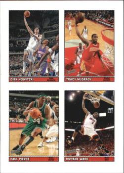 2005-06 Bazooka - 4-on-1 Stickers #5 Dirk Nowitzki / Tracy McGrady / Paul Pierce / Dwyane Wade Front