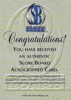 1997-98 Score Board Autographed - BK Gold Autographs #NNO Nate Erdmann Back