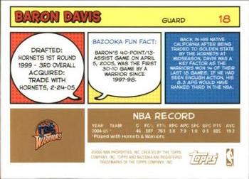 2005-06 Bazooka - Gold #18 Baron Davis Back
