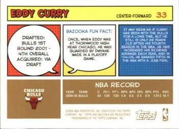 2005-06 Bazooka - Gold #33 Eddy Curry Back