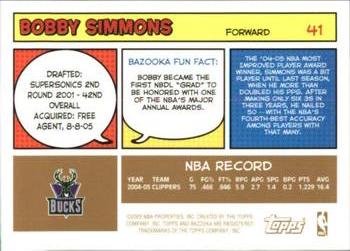 2005-06 Bazooka - Gold #41 Bobby Simmons Back