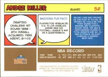 2005-06 Bazooka - Gold #52 Andre Miller Back