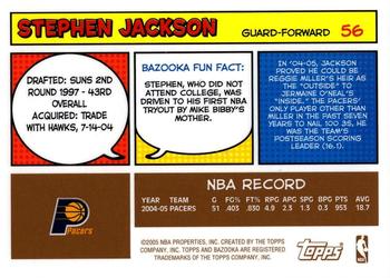 2005-06 Bazooka - Gold #56 Stephen Jackson Back