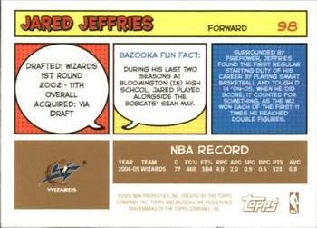 2005-06 Bazooka - Gold #98 Jared Jeffries Back