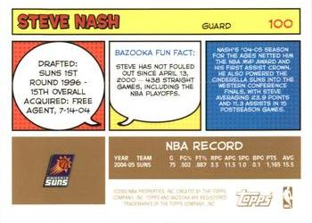 2005-06 Bazooka - Gold #100 Steve Nash Back