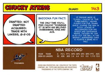 2005-06 Bazooka - Gold #143 Chucky Atkins Back