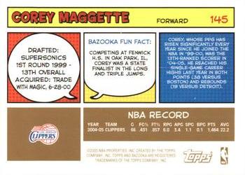 2005-06 Bazooka - Gold #145 Corey Maggette Back