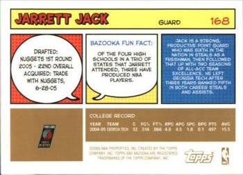 2005-06 Bazooka - Gold #168 Jarrett Jack Back