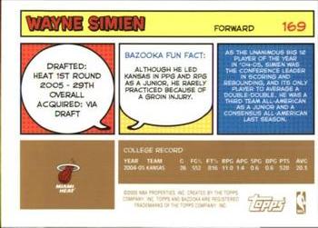 2005-06 Bazooka - Gold #169 Wayne Simien Back