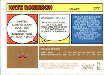 2005-06 Bazooka - Gold #177 Nate Robinson Back
