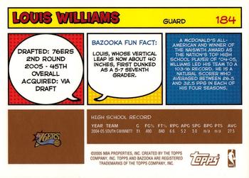 2005-06 Bazooka - Gold #184 Louis Williams Back