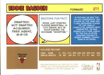 2005-06 Bazooka - Gold #211 Eddie Basden Back