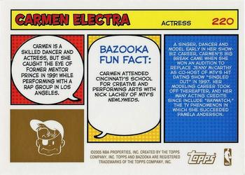 2005-06 Bazooka - Gold #220 Carmen Electra Back