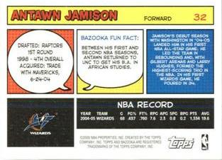 2005-06 Bazooka - Minis #32 Antawn Jamison Back