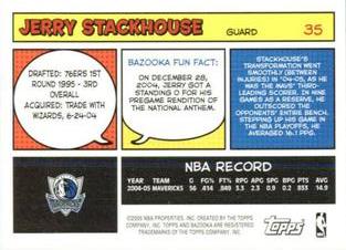 2005-06 Bazooka - Minis #35 Jerry Stackhouse Back