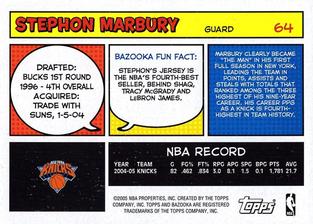2005-06 Bazooka - Minis #64 Stephon Marbury Back