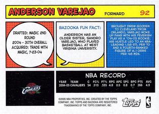 2005-06 Bazooka - Minis #92 Anderson Varejao Back