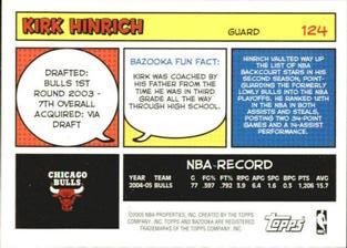 2005-06 Bazooka - Minis #124 Kirk Hinrich Back