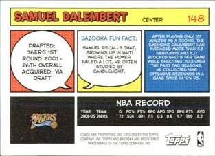 2005-06 Bazooka - Minis #148 Samuel Dalembert Back