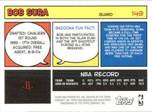 2005-06 Bazooka - Minis #149 Bob Sura Back