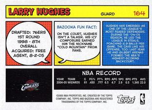 2005-06 Bazooka - Minis #164 Larry Hughes Back