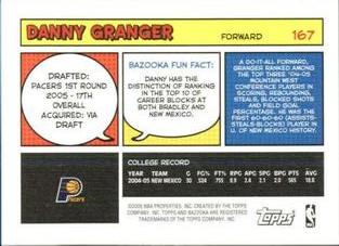 2005-06 Bazooka - Minis #167 Danny Granger Back