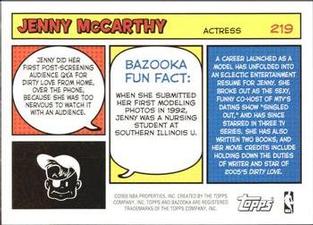 2005-06 Bazooka - Minis #219 Jenny McCarthy Back
