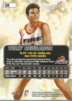 2001 Ultra WNBA #50 Tully Bevilaqua Back