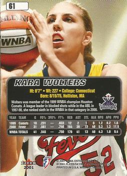 2001 Ultra WNBA #61 Kara Wolters Back