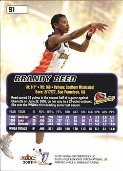 2001 Ultra WNBA #91 Brandy Reed Back