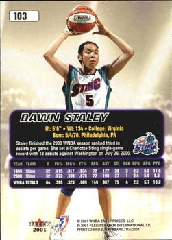 2001 Ultra WNBA #103 Dawn Staley Back